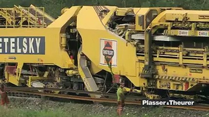 Amazing railway track laying machine