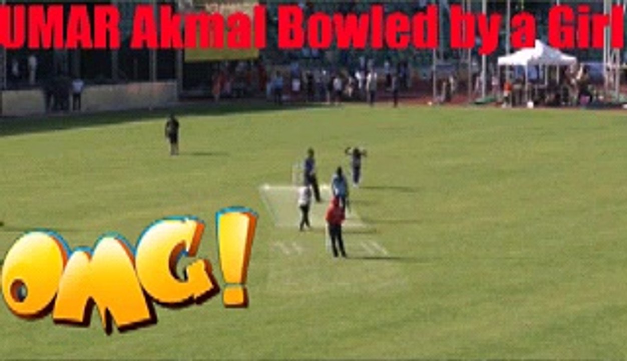 OMG Umar Akmal Bowled by a Girl in Norway