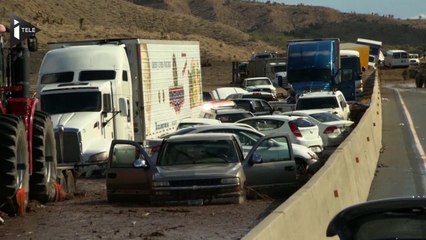 Des coulées de boue spectaculaires en Californie