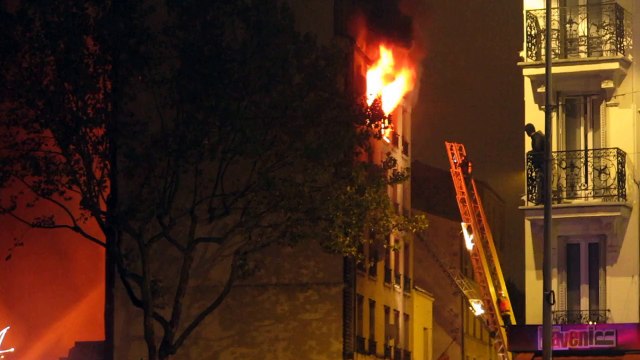 L'incendie de Saint-Ouen filmé par un riverain