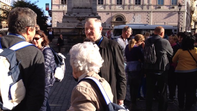 Les pèlerins normands à Sainte-Marie-Majeure, Rome