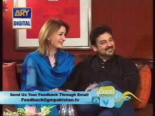 Adnan Sami with Wife in Good Morning Pakistan with Nida Yasir