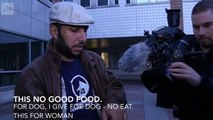 Refugee in Finland says that food not good - suits to dogs or to women