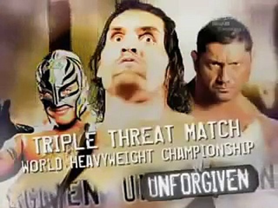 batista vs great khali vs rey mysterio unforgiven