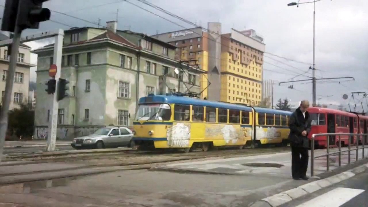 Sarajevo city driving, Cool View of the old city, World War 1 ignition site HD