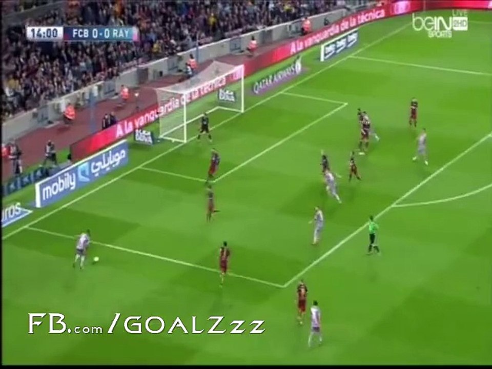 هدف رايو فاليكانو في مرمى برشلونة 17/10/2015