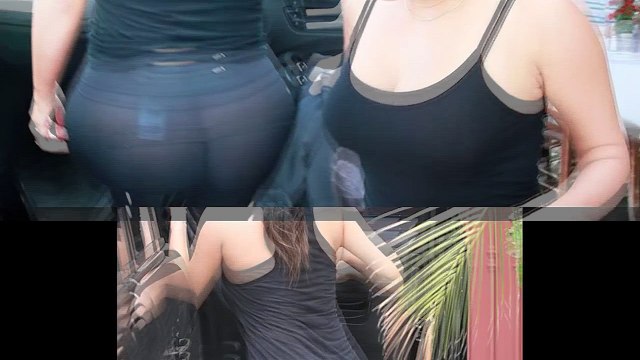 Kim Kardashian Flashes BUTT In See Through Leggings