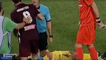 Crazy scenes in Larisa vs Ergotelis Greek 2nd league between player and doctors
