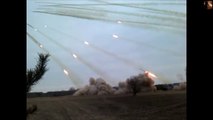 Artillery Launch in Ukraine. Uragan and Grad Rocket Launcher / Украина Огонь Установок Гра
