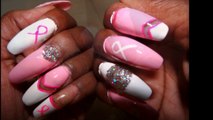 Breast Cancer Awarness Month Nail Design