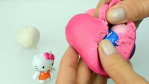 Peppa pig Hearts Play doh Kinder Surprise eggs Dora the explorer Toys Minnie mouse Egg