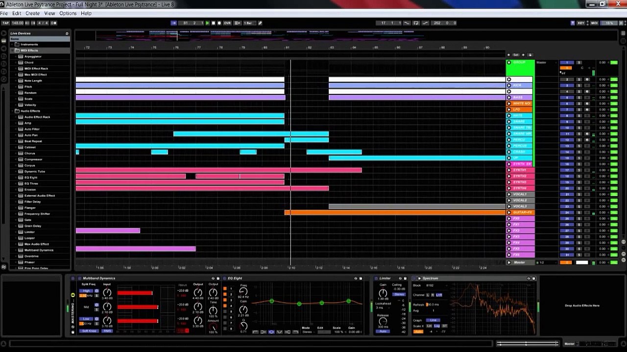 Ableton Live Psytrance Project - Full Night 3