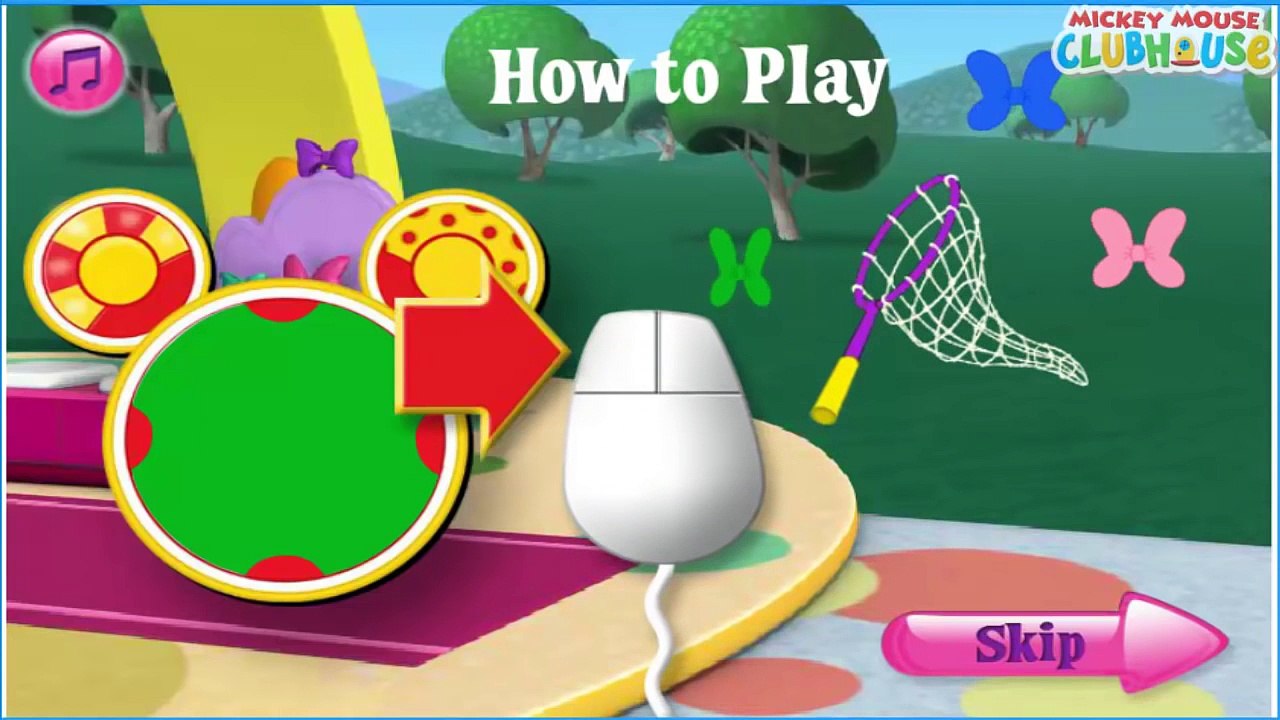 Mickey mouse clubhouse videos games for kids Minnies Flutterin Butterfly Bow game