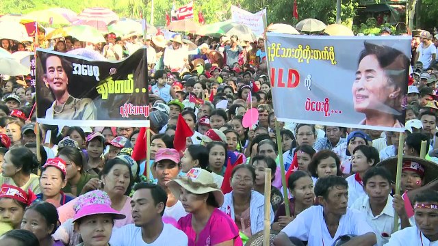 Suu Kyi takes election bid to Myanmar's strife-torn Rakhine