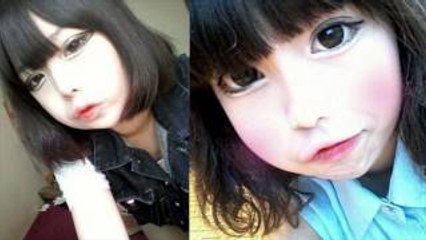 Too much makeup turns 15-year-old Korean girl into a monster