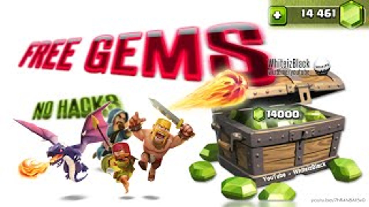 Clash of Clans How to Get Free Gems - 14000 GEMS iOS & Android