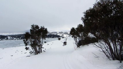 Falls-creek 2015, vue en descendant du haut plateau sur la piste "Birkebeiner"