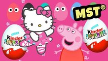Peppa Pig Kinder Surprise Eggs Play Doh Hello Kitty [MST]