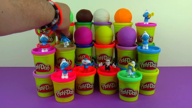 Smurfs 2 Pplay Doh Surprise Eggs Unboxing Smurfette | Смурфы Los Pitufos