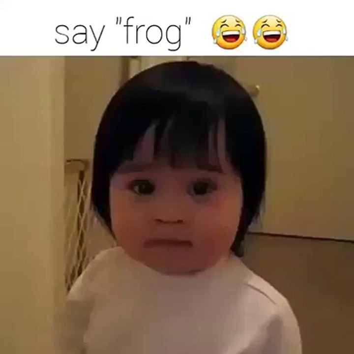 Say frog Cute Baby Girl