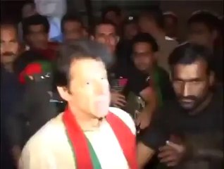 Imran Khan pushing a person in hurry