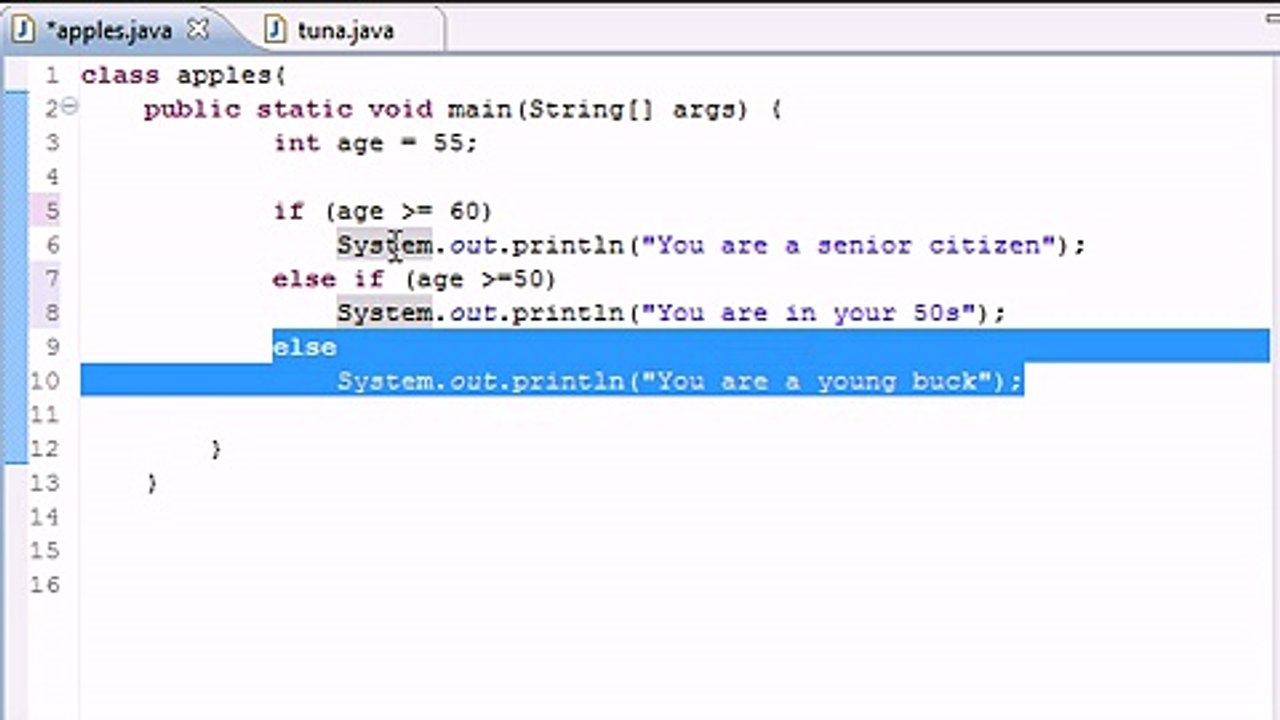 Java Level 1 Tutorial - 19 - else if Statement - Sumeet Khan