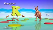 A is for Ant Nursery rhymes - 3D Animation ABC Animals Alphabet song for children