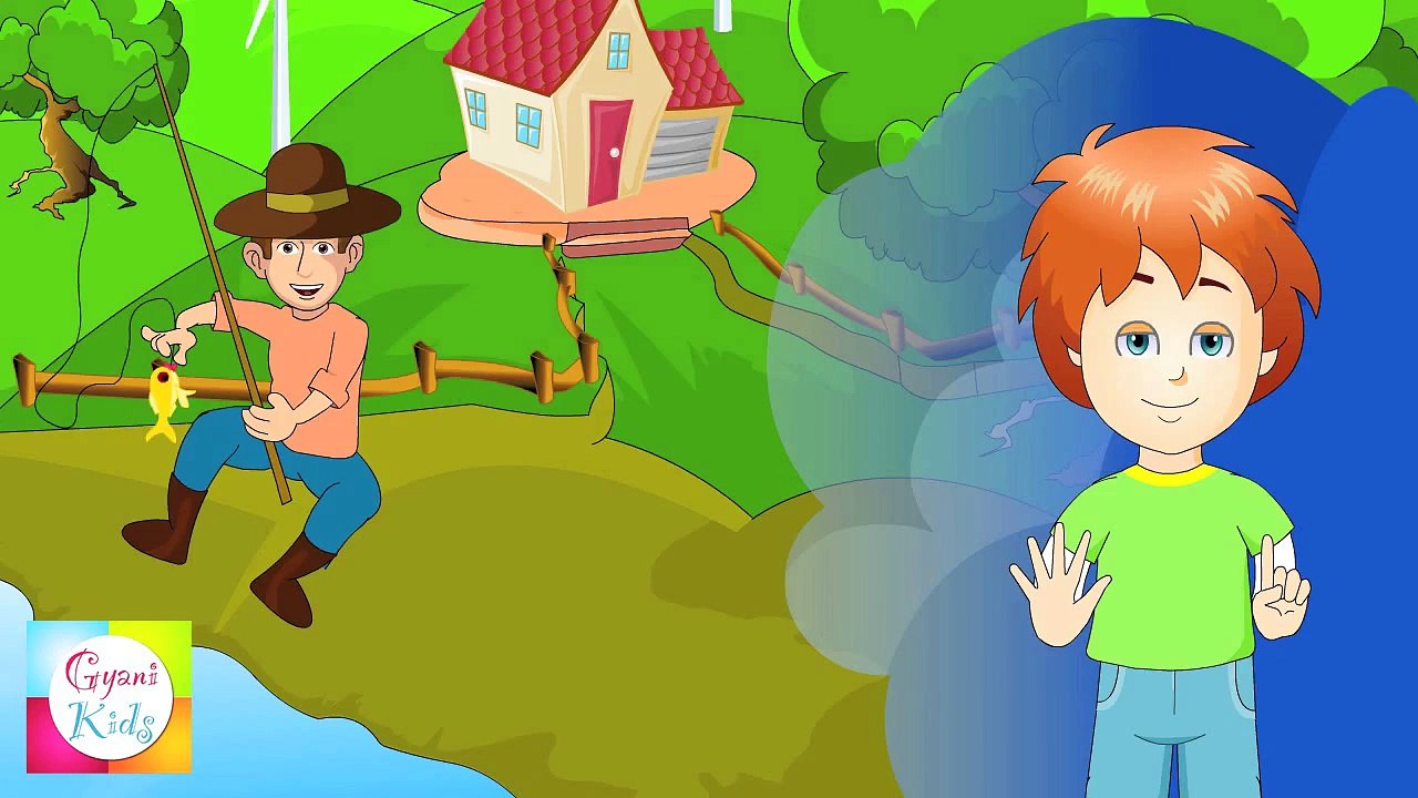 12345 Once I caught a Fish Alive | Kids Rhymes| Cartoon Animation For Children