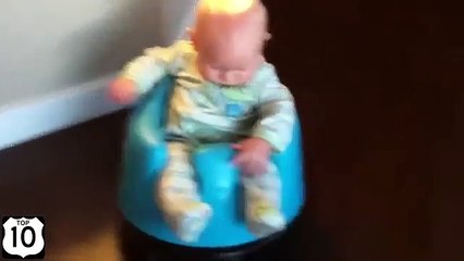 Riding the robot cleaner. Funny Kids ride on the robot cleaner