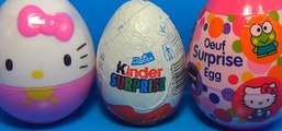 3 surprise eggs! HELLO KITTY surprise egg Kinder Surprise egg Oeuf surprise egg! [Full Episode]