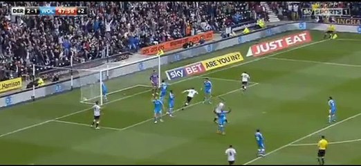 Goal Bradley Johnson 3:1 - Derby County vs Wolverhampton Wanderers - 18/10/2015