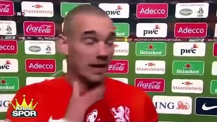 Wesley Sneijder'in canlı yayında ağlaması