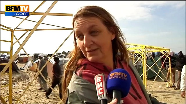 Calais: visite de la jungle des migrants, la ville dans la ville