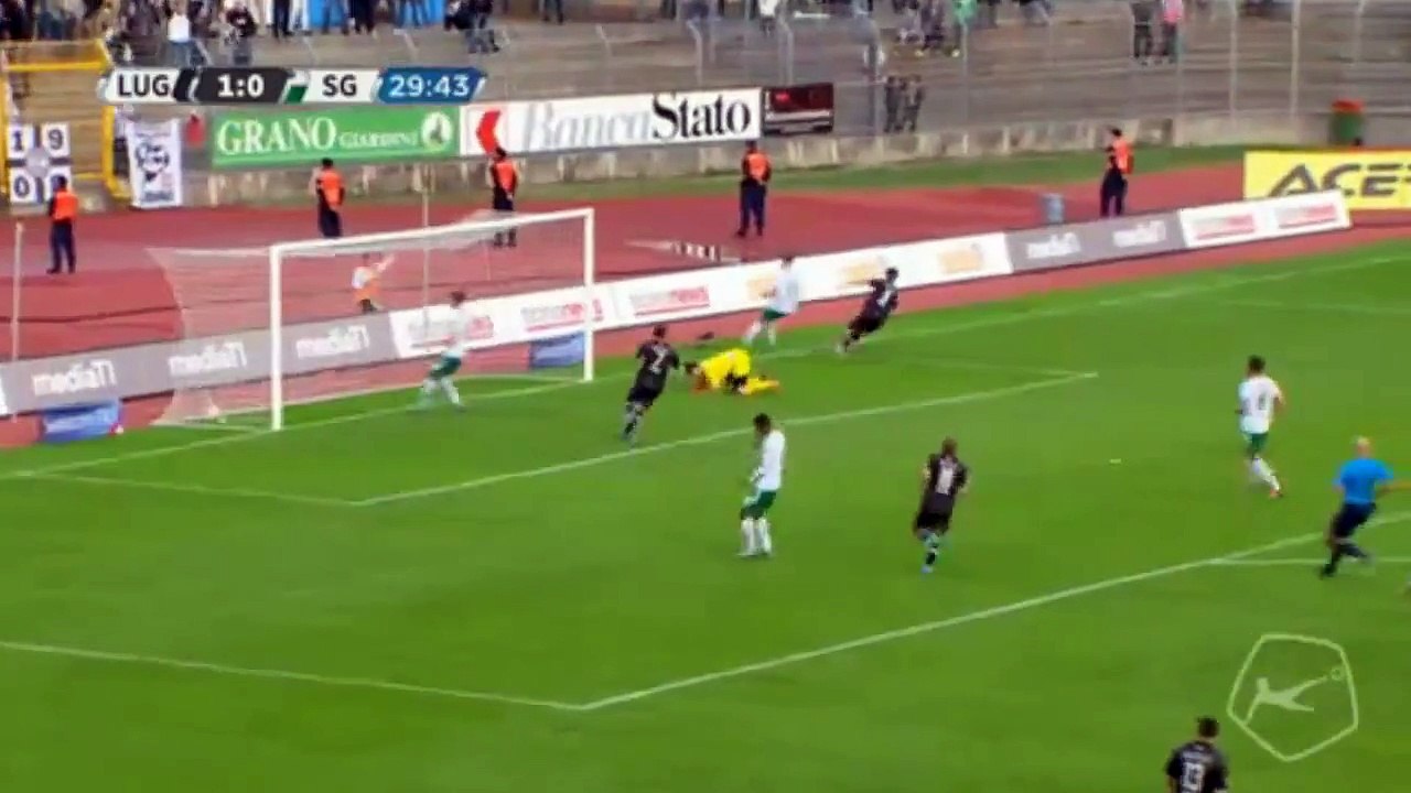 FC Lugano - FC St Gallen 2-0.Antonini Culina Goal. Swiss Super League 18 /10 /2015 (HD)