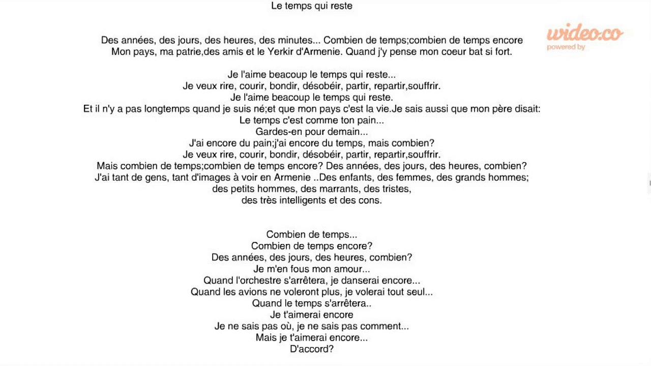 Le temps qui reste