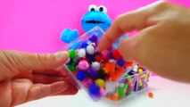 Surprise Egg ABCs! Learn the Alphabet with Surprise Eggs Cookie Monster Pom Poms