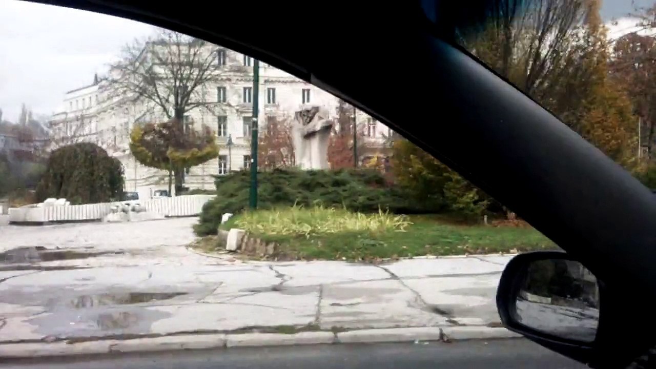 Copy of Sarajevo city driving, Cool View of the old city, World War 1 ignition site HD