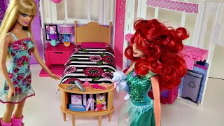 Barbie_s Glam Getaway House Disney Princess Ariel Transforming Barbie Doll Playset On-The-Go!