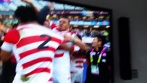 Japan score last minute try to beat South Africa.