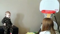 Amazing Baby Basketball Video 15 month old playing basketball - makes every shot!-VJhglpBhqKo
