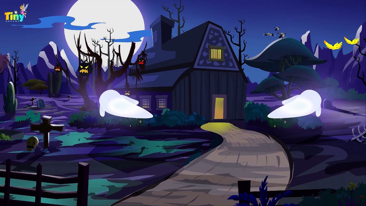 Five Little Ghost Jumping On The Bed | Halloween Song for Kids - video ...