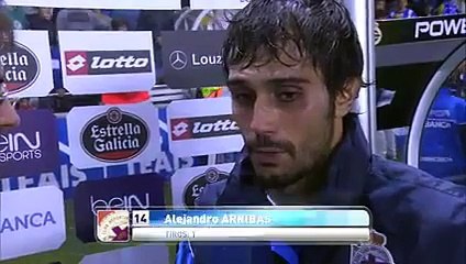 Entrevista a Alejandro Arribas tras el Deportivo de la Coruña (2-2) Athletic Club