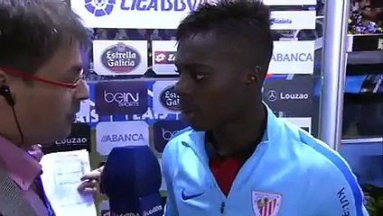 Entrevista a Iñaki Williams tras el Deportivo de la Coruña (2-2) Athletic Club