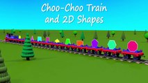 Shapes for kids kindergarten toddlers preschoolers. Shape train. Choo-Choo and 2D shapes.