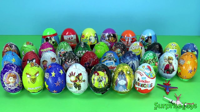 36 Surprise eggs Disney Cars Sofia Dora the Explorer Toy Story Kinder Surprise