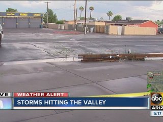 Damage in the Valley as storm hits on Sunday