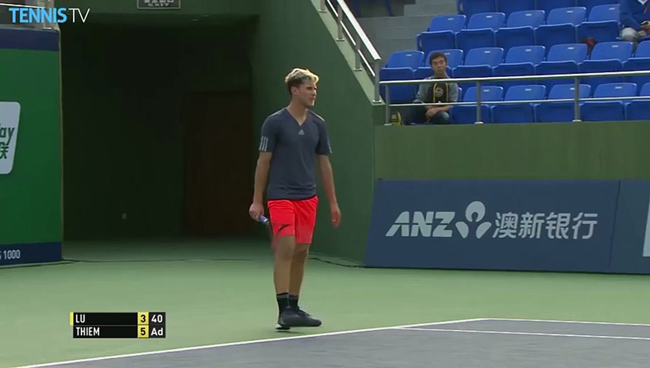 Thiem Hits Remarkable Backhand In Shanghai
