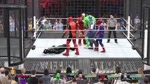 WWE 2K15 HULK VS BATMAN VS SPIDER MAN VS DEADPOOL VS CAPTAIN AMERICA VS IRON MAN
