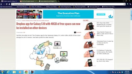 Dropbox 50GB Storage Promotion on Samsung Galaxy