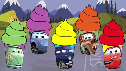 DISNEY PIXAR CARS Finger Family Ice Cream Cups Daddy Finger Nursery Rhymes Finger Family S